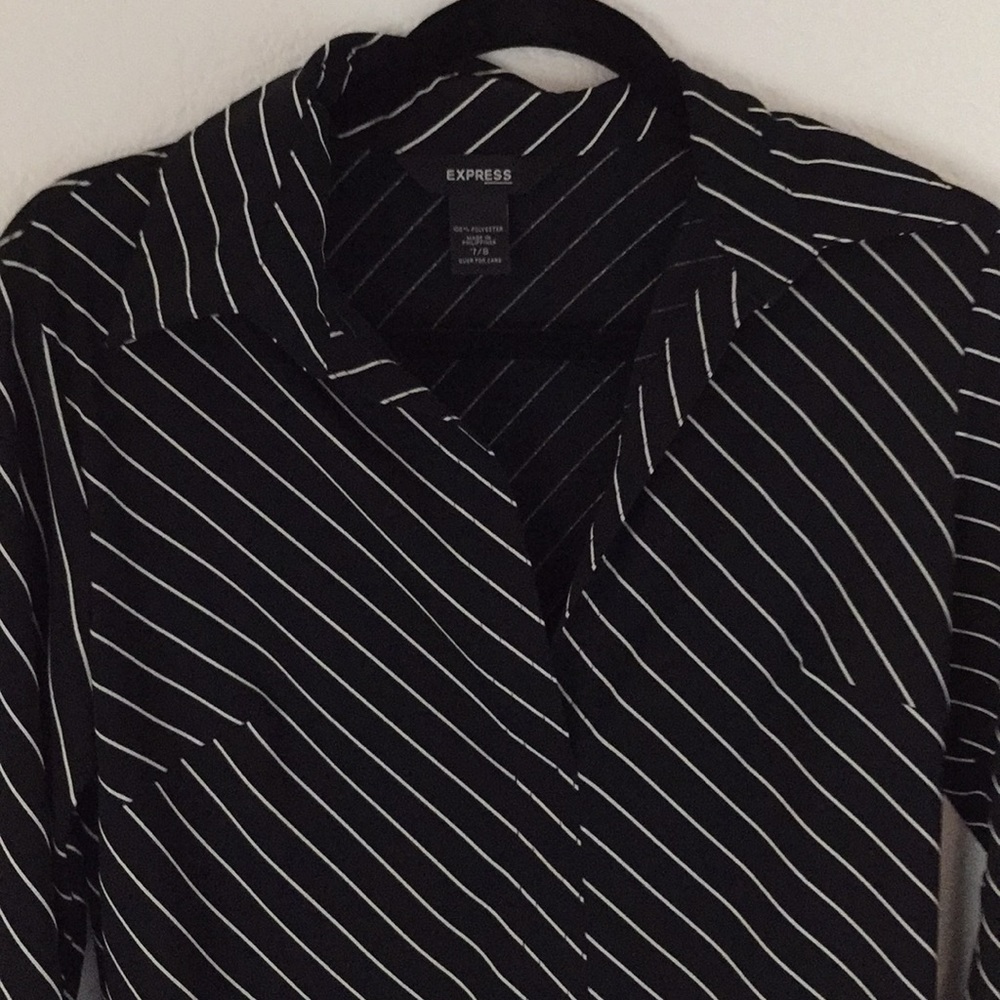 80's fashion striped EXPRESS brand shirt dress